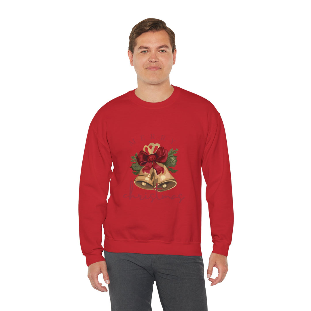 Christmas Bells Crewneck Sweatshirt — "Merry Christmas" Holiday Pullover