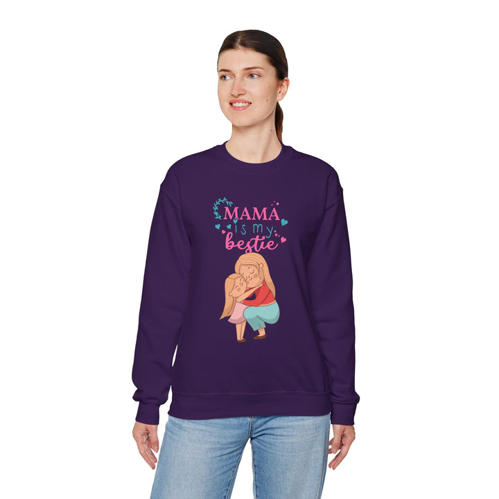 Mom's Sweatshirt - Mama Is My Bestie Design