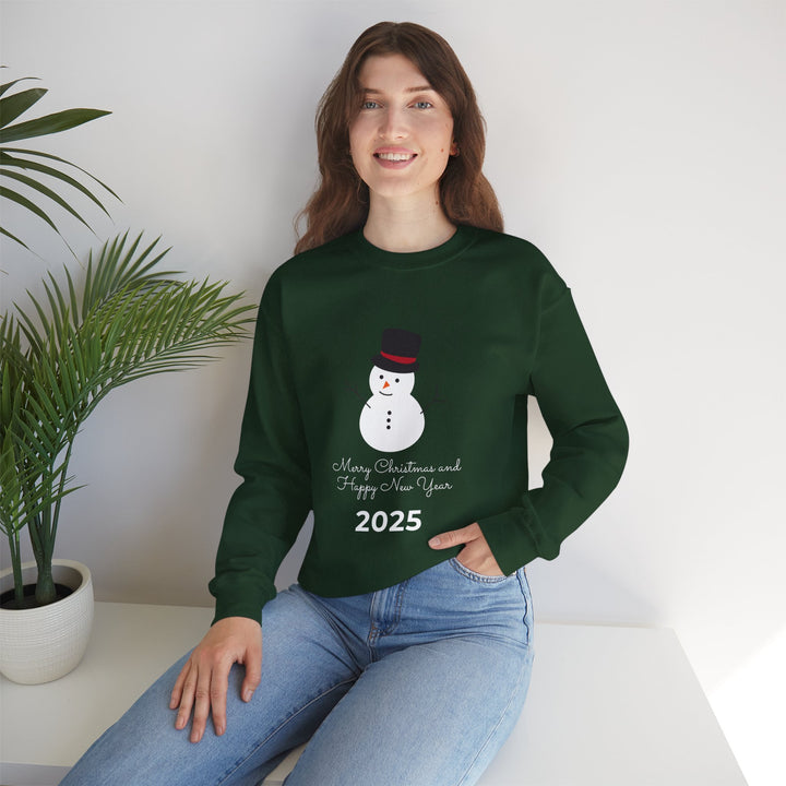 Christmas Snowman 2025 Crewneck Sweatshirt - "Merry Christmas and Happy New Year"
