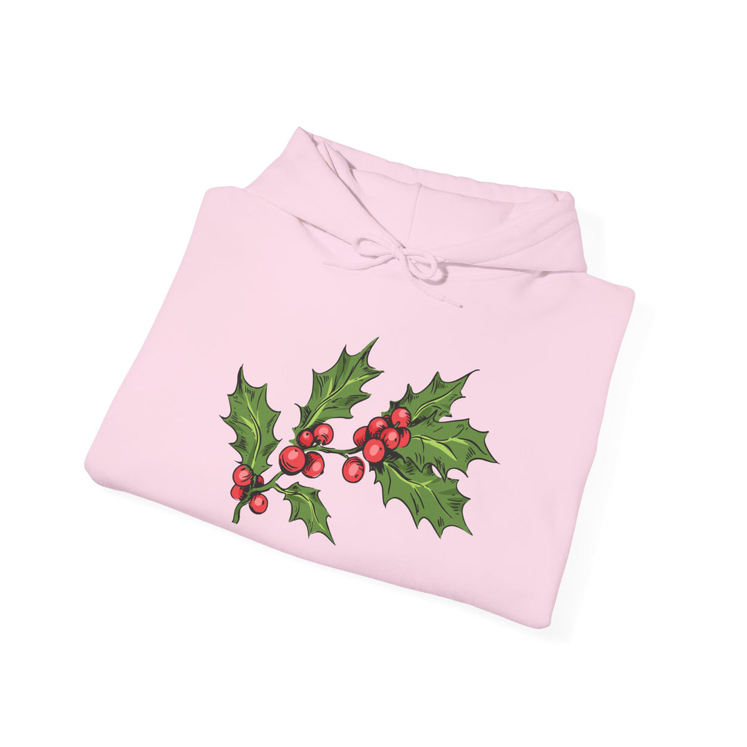 Festive Holly Unisex Hooded Sweatshirt