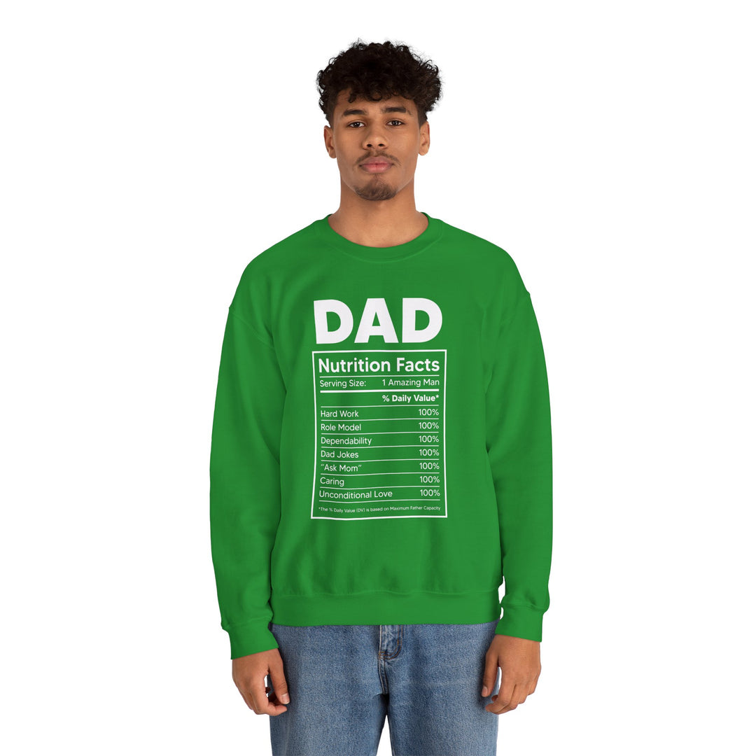 Dad’s Sweatshirt – Dad Nutrition Facts Design