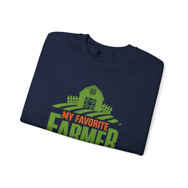 Dad’s Sweatshirt – My Favorite Farmer Calls Me Dad Design