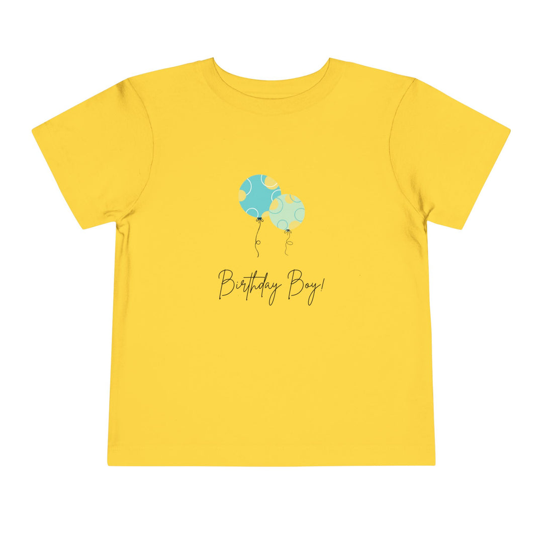 Toddler Tee — "Birthday Boy" Balloon Graphic