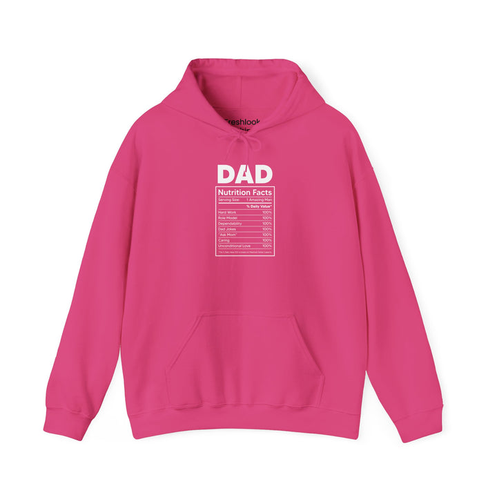 Dad’s Hooded Sweatshirt – Funny Dad Nutrition Facts Design