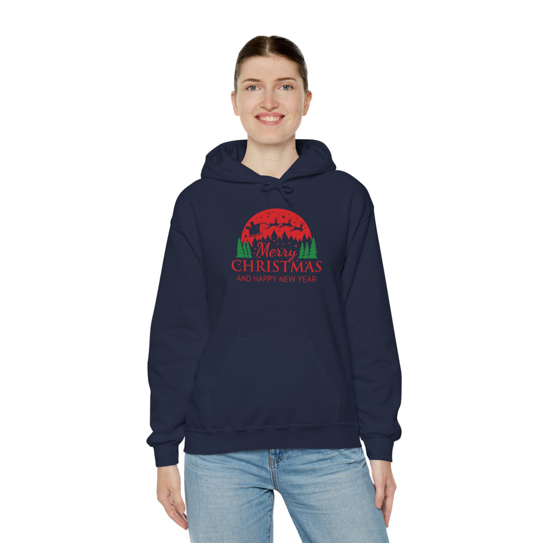 Merry Christmas Hoodie - Festive Red & Green Holiday Sweatshirt