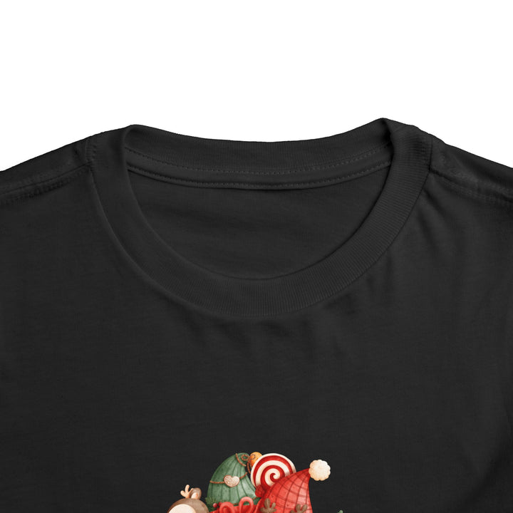 Toddler Tee — Cute Santa in Car “Merry Christmas and Happy New Year” Holiday Tee