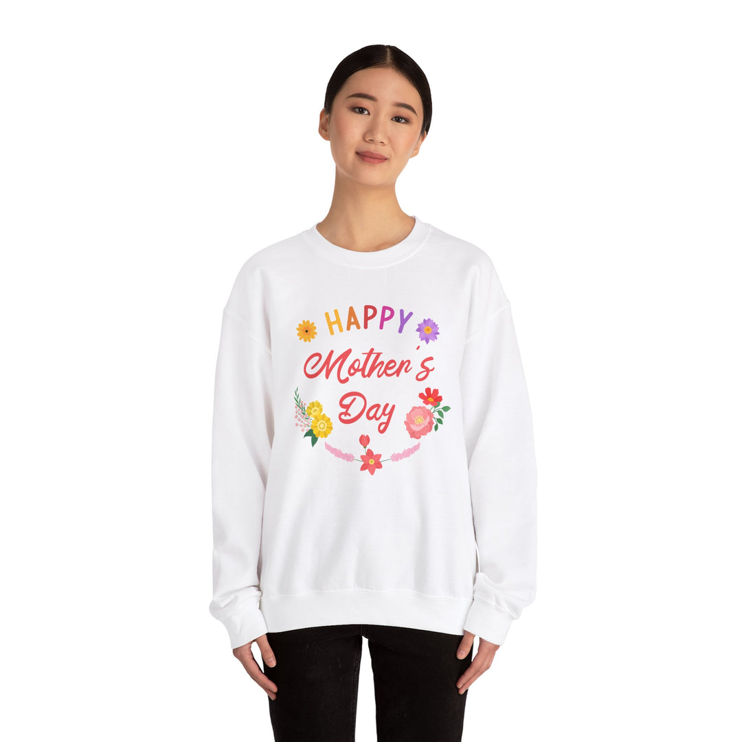 Mom's Sweatshirt - Happy Mother's Day Floral Design