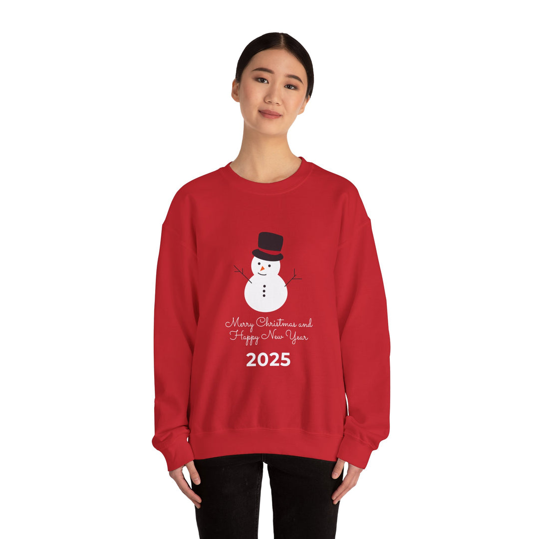 Christmas Snowman 2025 Crewneck Sweatshirt - "Merry Christmas and Happy New Year"