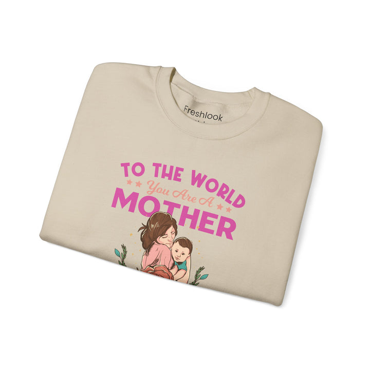 Mom's Sweatshirt - To The World You Are A Mother But To Your Family You are The World Design