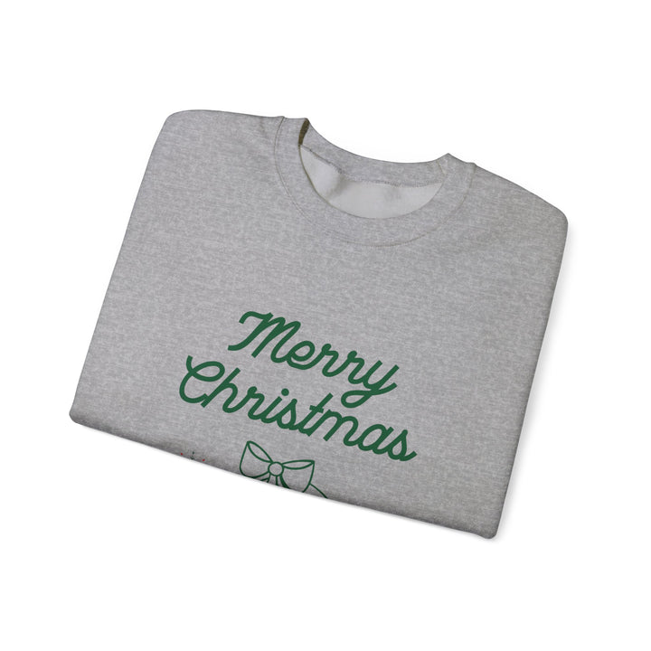 Christmas Crewneck Sweatshirt — “Merry Christmas” Bells Holiday Pullover