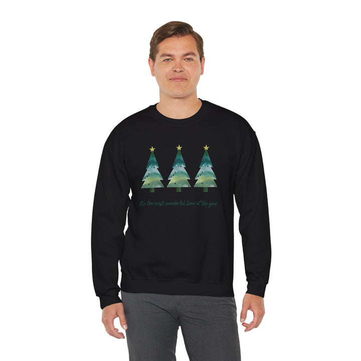 Christmas Tree Crewneck Sweatshirt — Cozy Holiday Trees Design