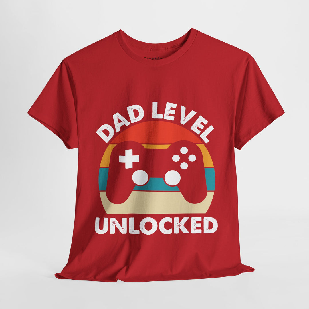 Dad's T-Shirt - Dad Level Unlocked Design