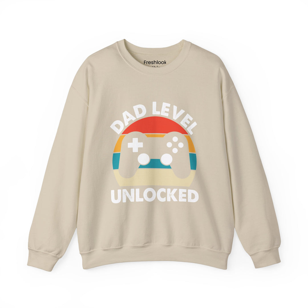 Dad’s Sweatshirt – Dad Level Unlocked Design