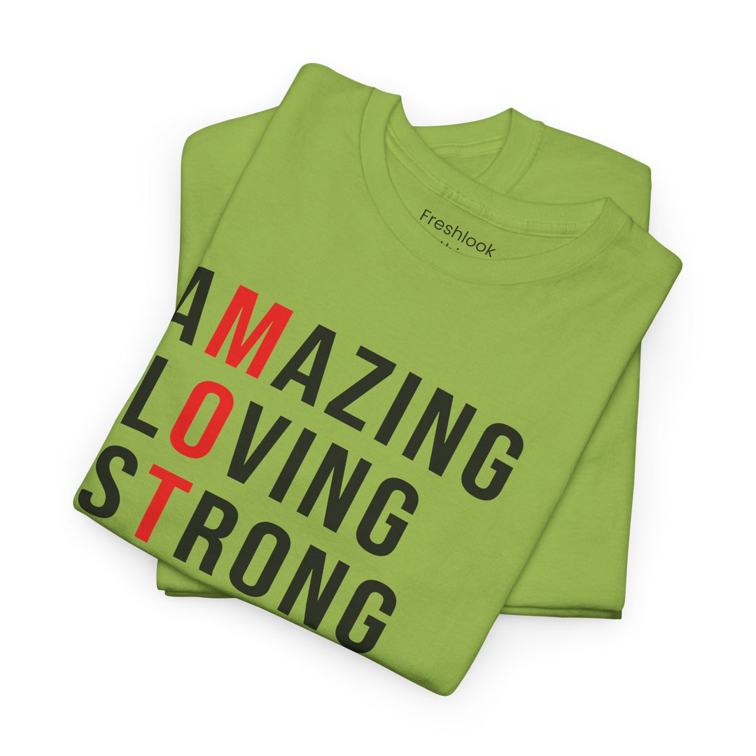 Mom’s T-shirt – Inspirational Amazing Loving Strong Happy Selfless Graceful Design