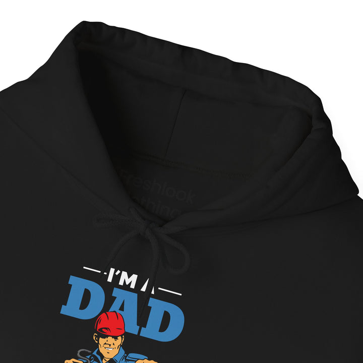 Dad’s Hooded Sweatshirt – I am Dad And Electrician Nothing Scares Me Design