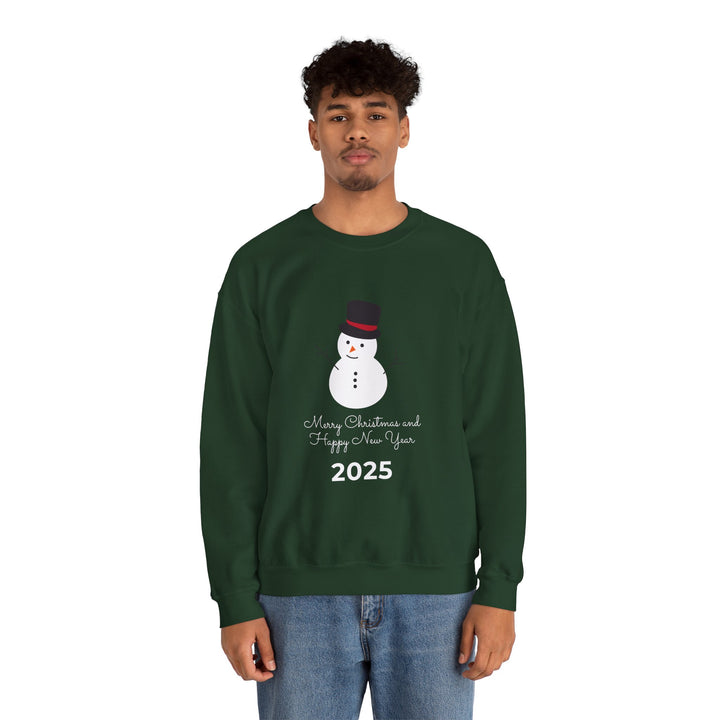 Christmas Snowman 2025 Crewneck Sweatshirt - "Merry Christmas and Happy New Year"