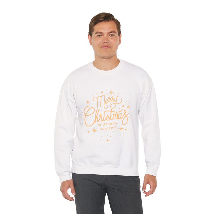 Merry Christmas Crewneck Sweatshirt — Gold Script Holiday Sweater