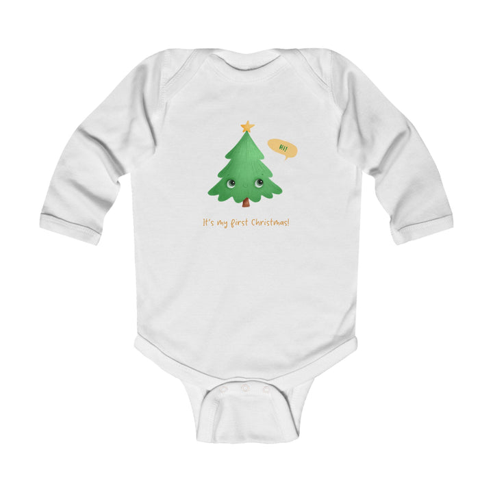 Infant Bodysuit - Cute Christmas Tree "It's My First Christmas" Holiday Baby One-Piece