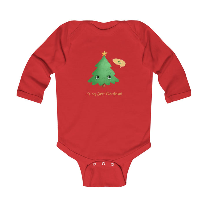 Infant Bodysuit - Cute Christmas Tree "It's My First Christmas" Holiday Baby One-Piece