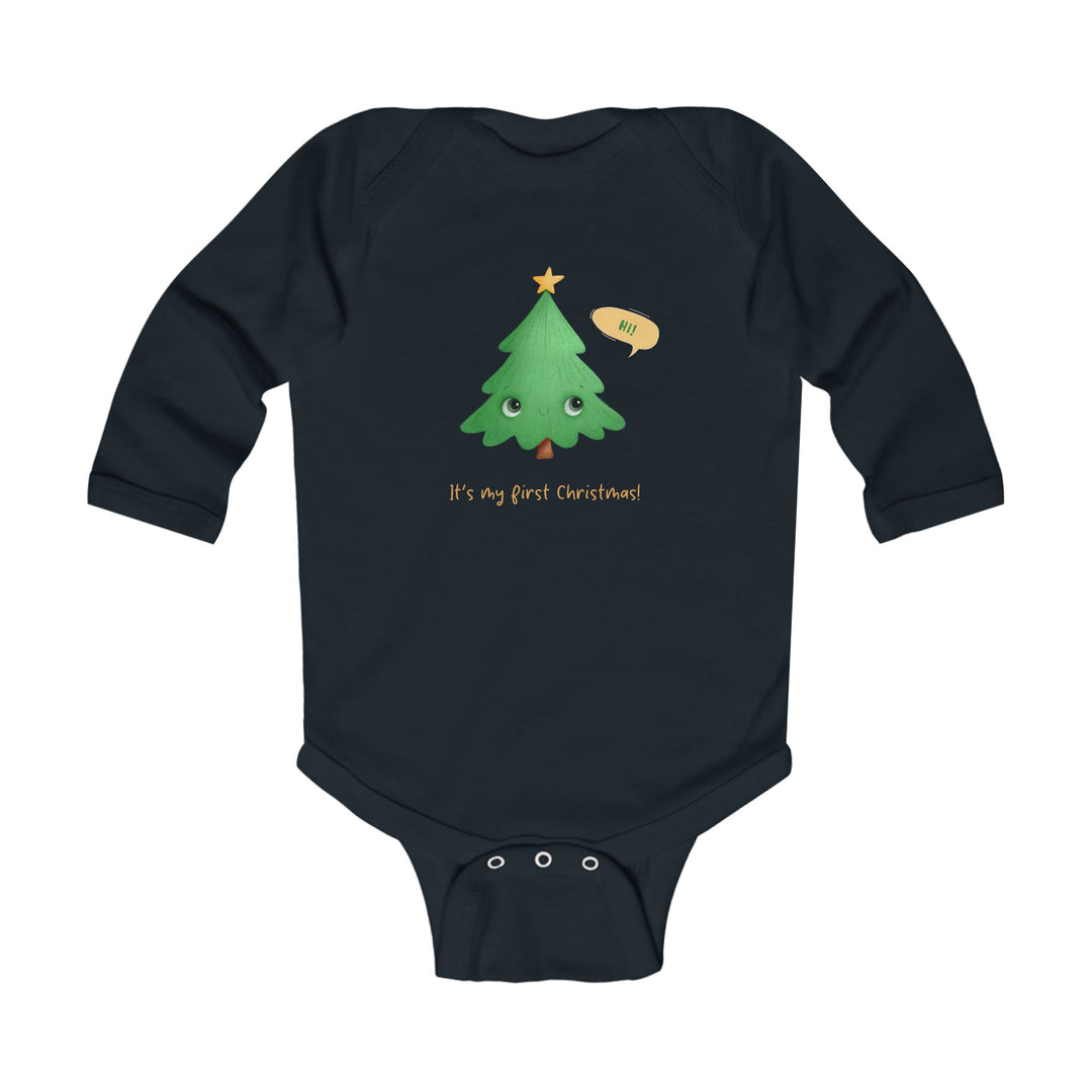 Infant Bodysuit - Cute Christmas Tree "It's My First Christmas" Holiday Baby One-Piece