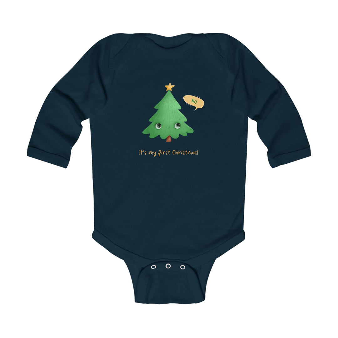 Infant Bodysuit - Cute Christmas Tree "It's My First Christmas" Holiday Baby One-Piece