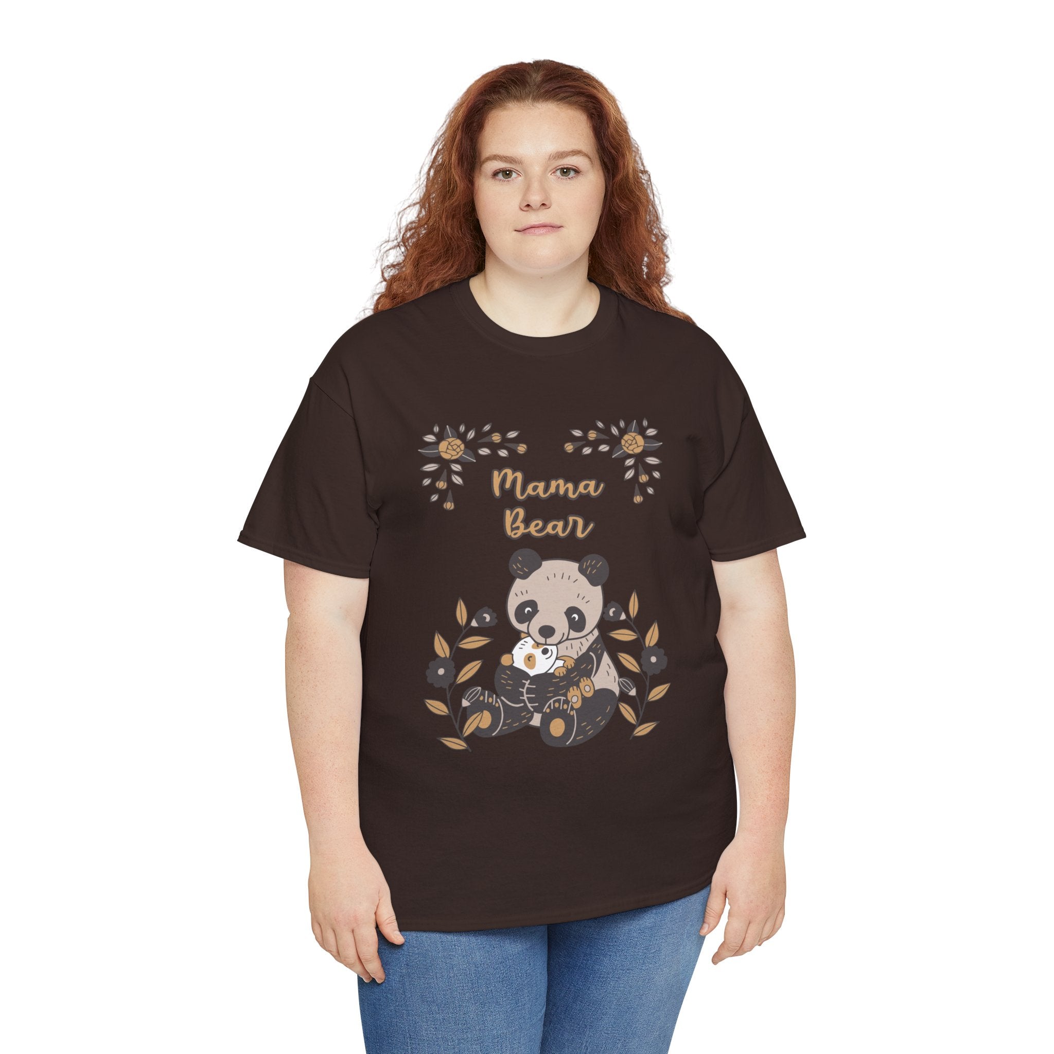 Mom T-Shirt - Mama Bear with Cute Panda Design