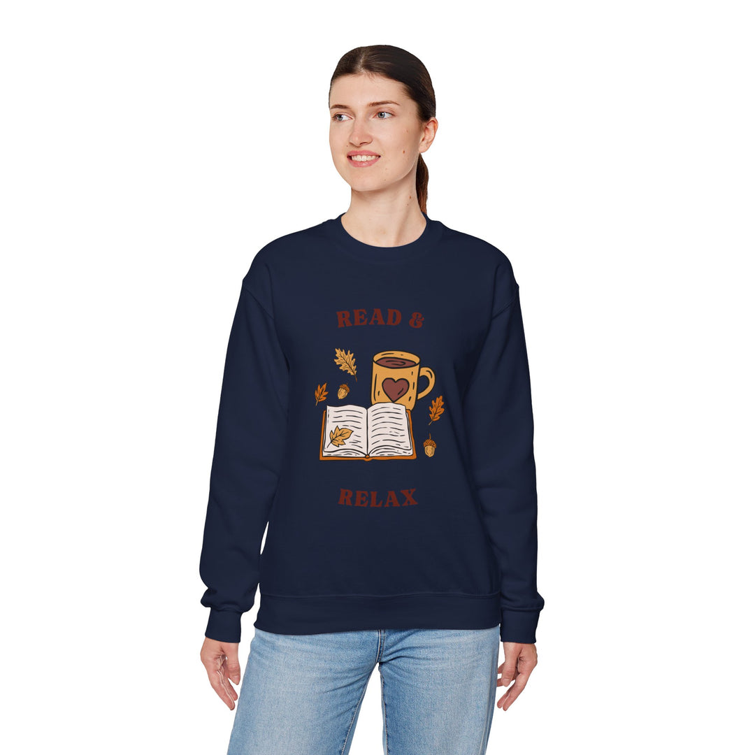Read & Relax Sweatshirt — Cozy Book Lover Crewneck