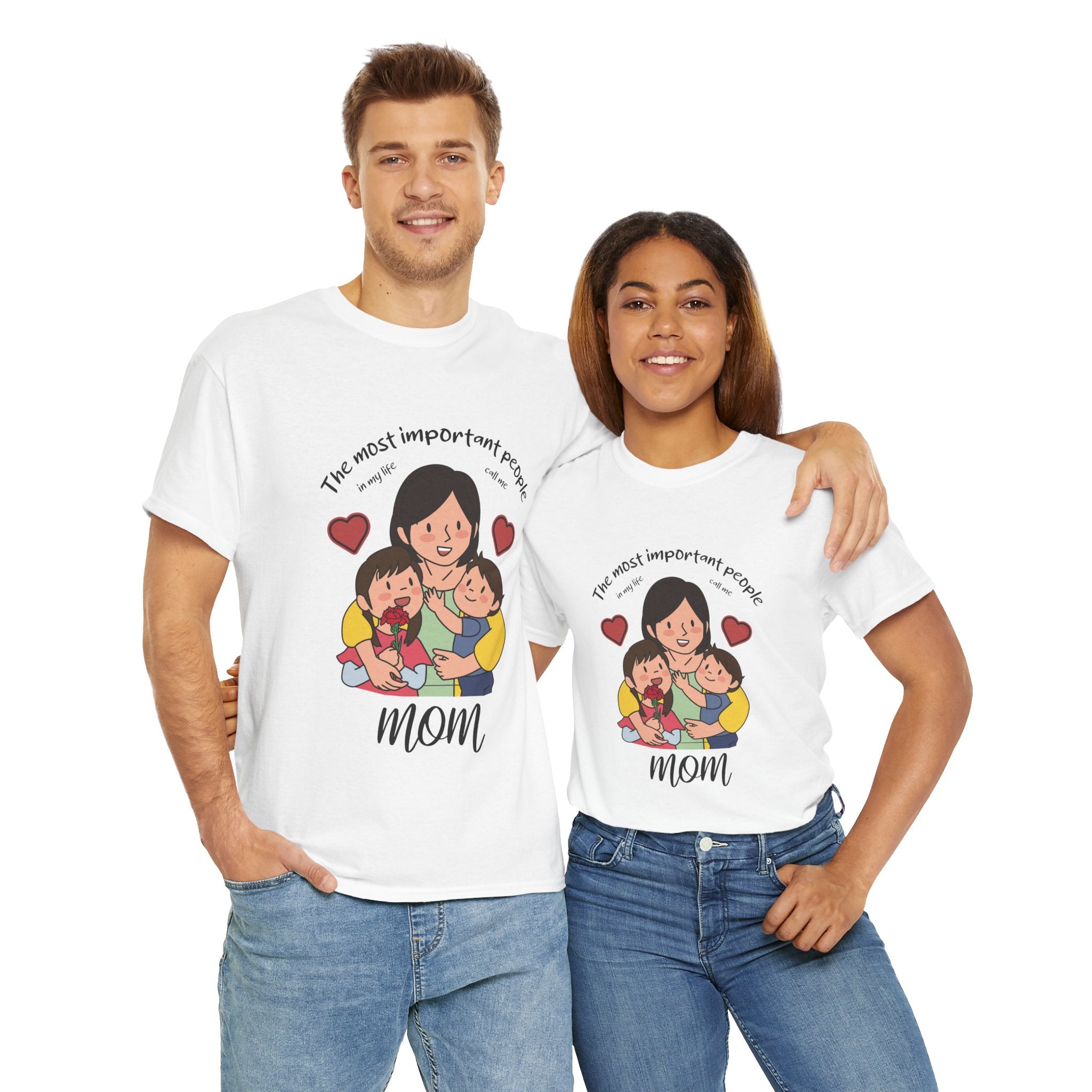 Mom T-Shirt - The Most Important People In My Life Call Me Mom Design