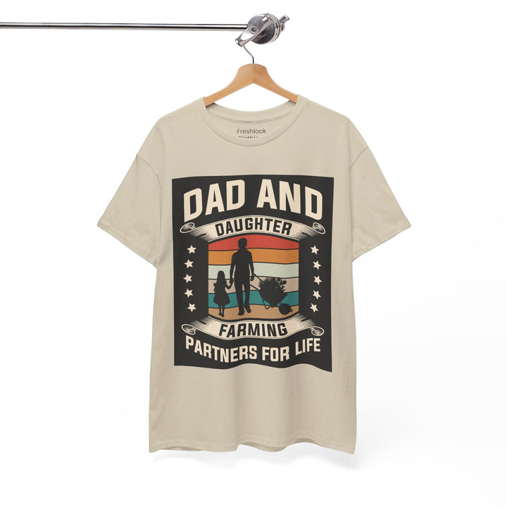 Dad's T-Shirt - Dad and Daughter Farming Partners For Life Design