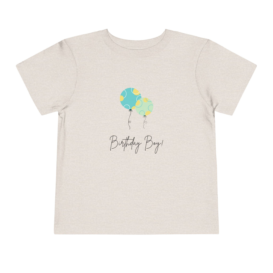 Toddler Tee — "Birthday Boy" Balloon Graphic