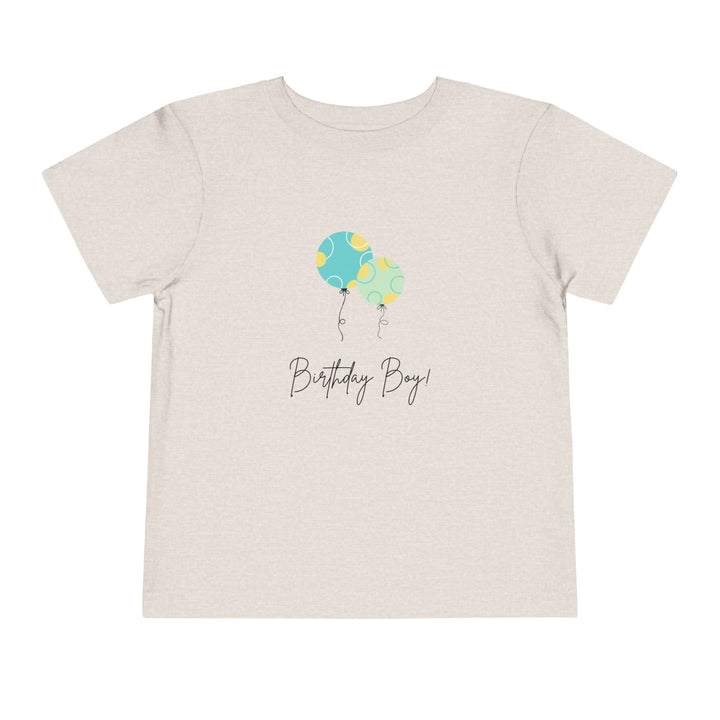 Toddler Tee — "Birthday Boy" Balloon Graphic