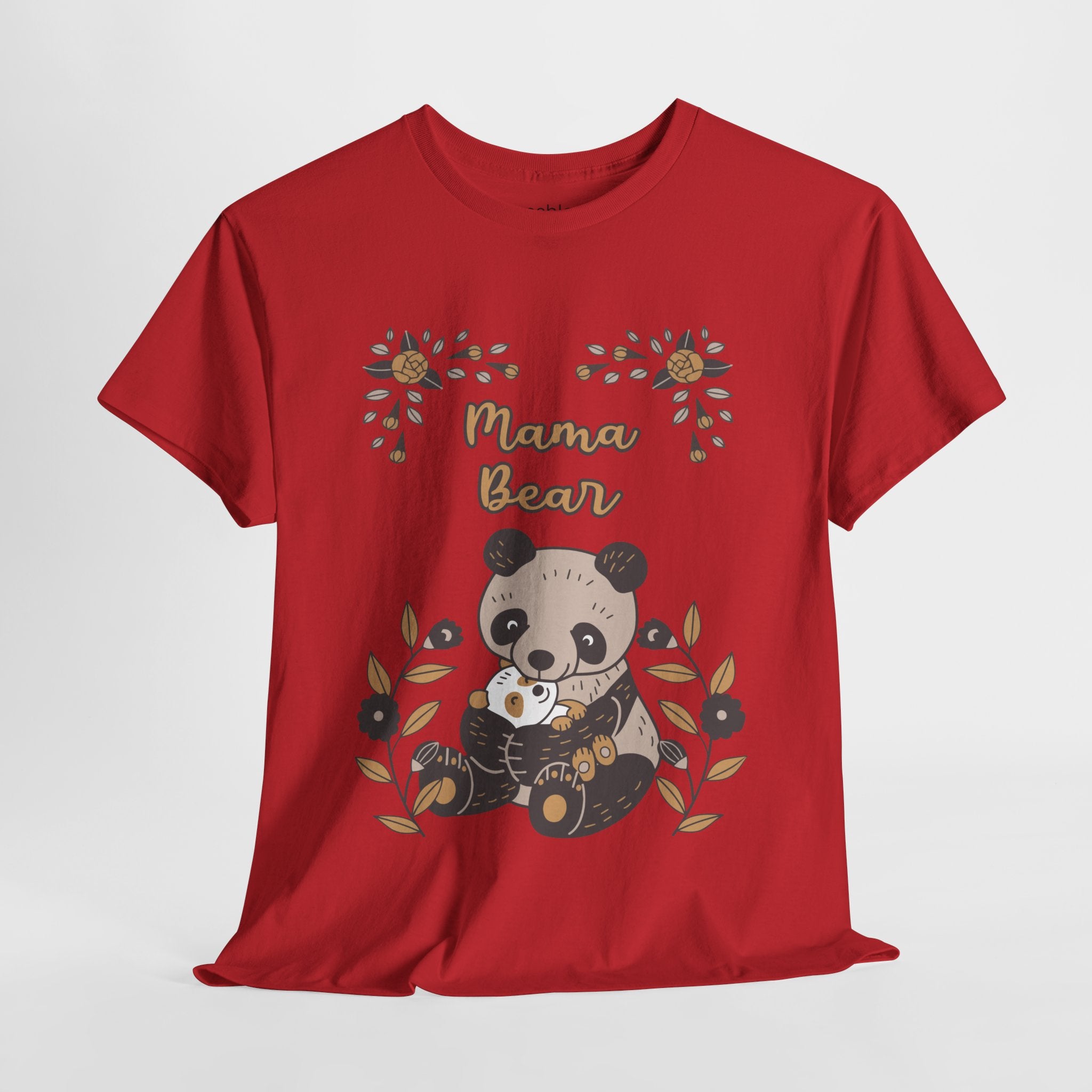 Mom T-Shirt - Mama Bear with Cute Panda Design