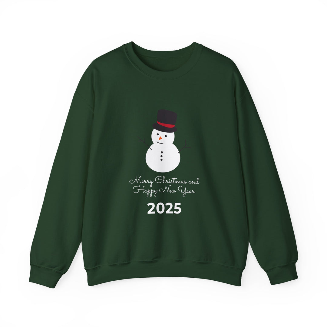Christmas Snowman 2025 Crewneck Sweatshirt - "Merry Christmas and Happy New Year"