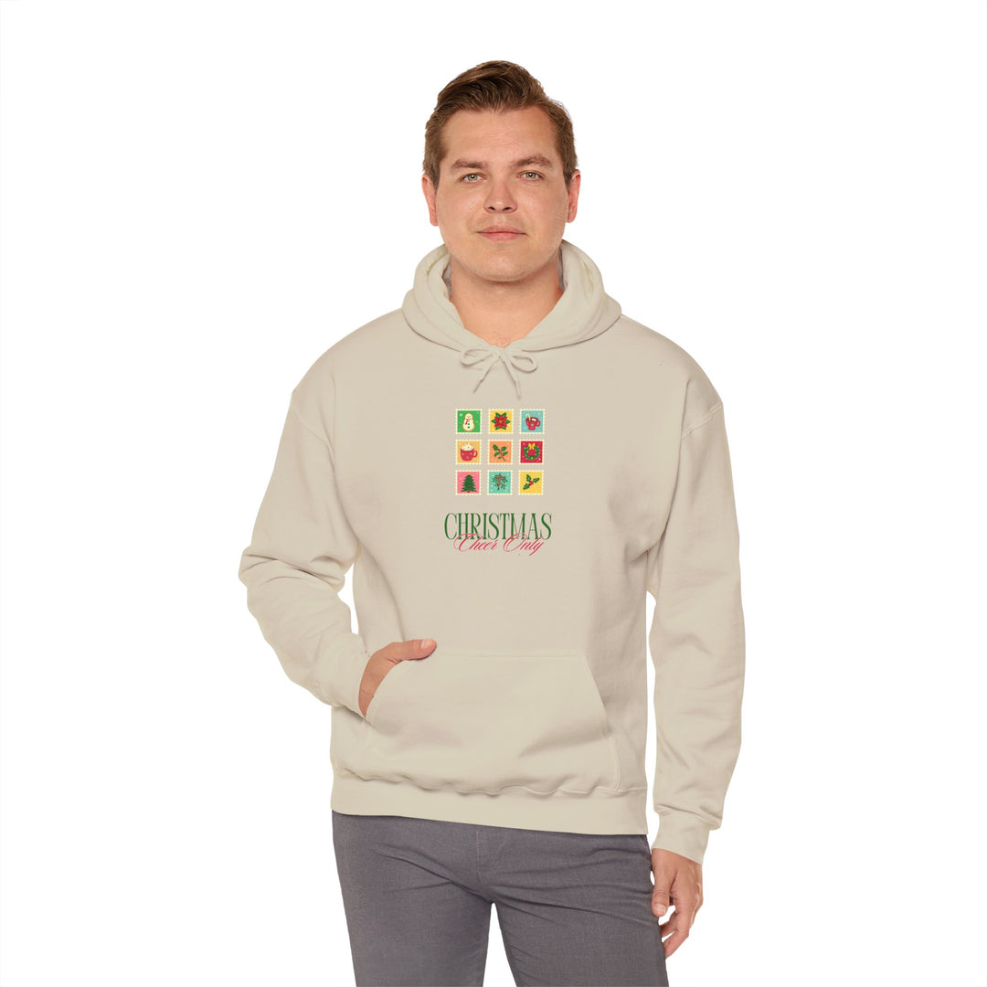 Christmas Cheer Hoodie — Festive Gift Icon Grid with "Christmas Every Day" Text