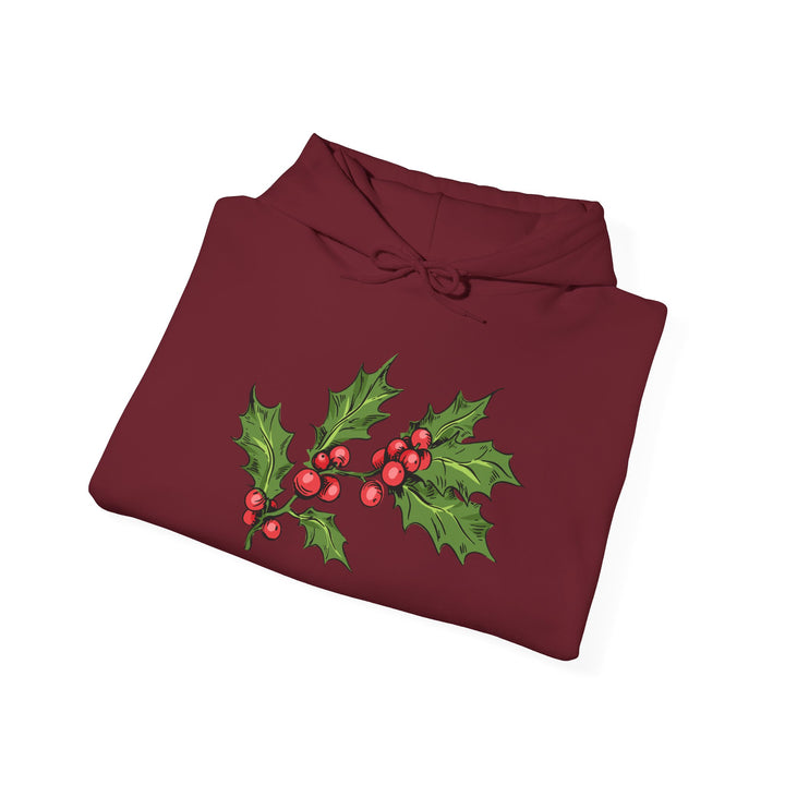 Festive Holly Unisex Hooded Sweatshirt