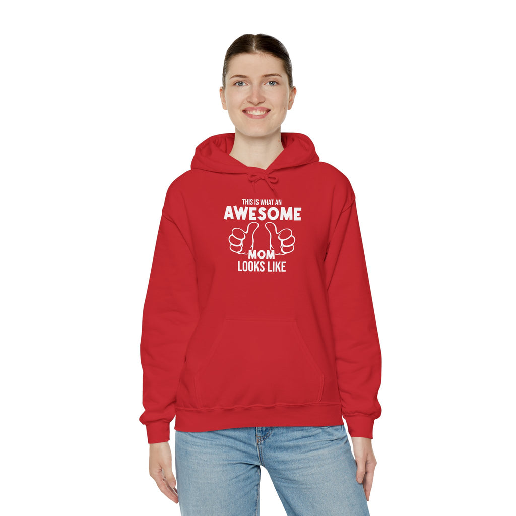 Mom's Unisex Hooded Sweatshirt  - Awesome Mom - Comfortable Awesome Mom Hoodie for Family Time