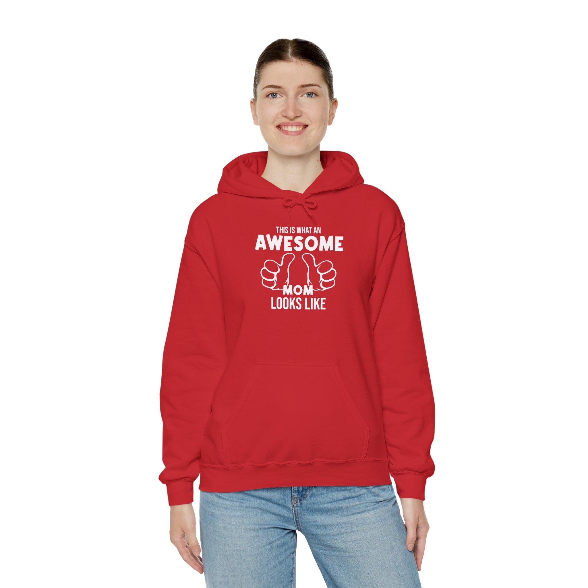 Mom's Unisex Hooded Sweatshirt  - Awesome Mom - Comfortable Awesome Mom Hoodie for Family Time