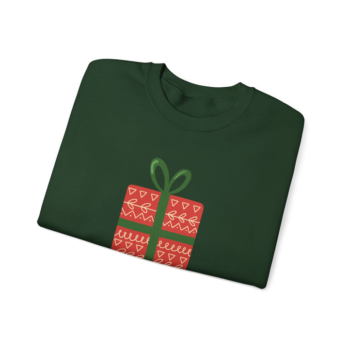 Christmas Present Sweatshirt – 'Merry Christmas' Holiday Crewneck