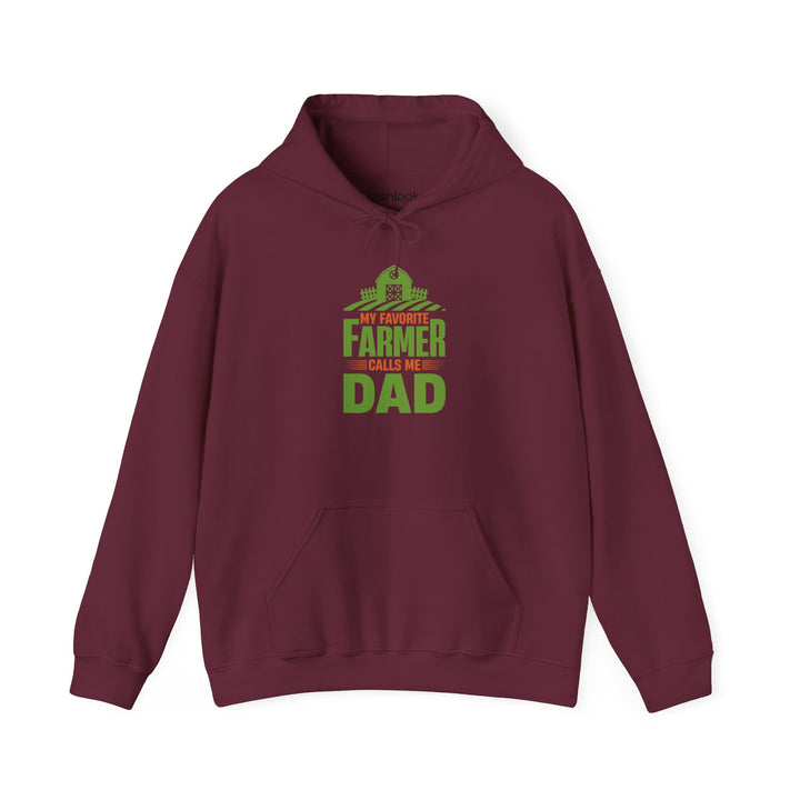 Dad’s Hooded Sweatshirt – My Favorite Farmer Calls Me Dad Design