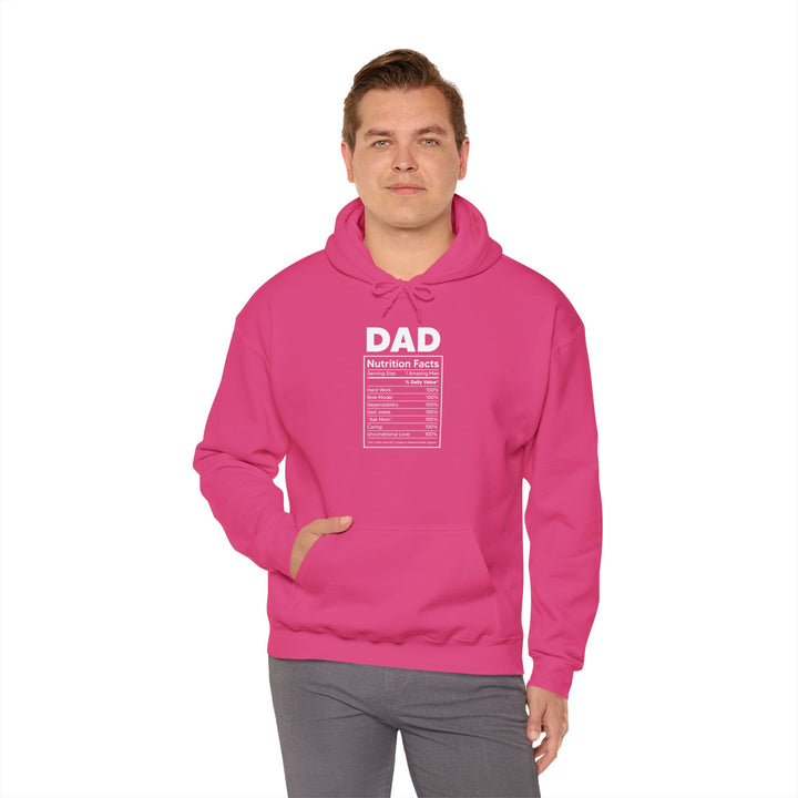 Dad’s Hooded Sweatshirt – Funny Dad Nutrition Facts Design