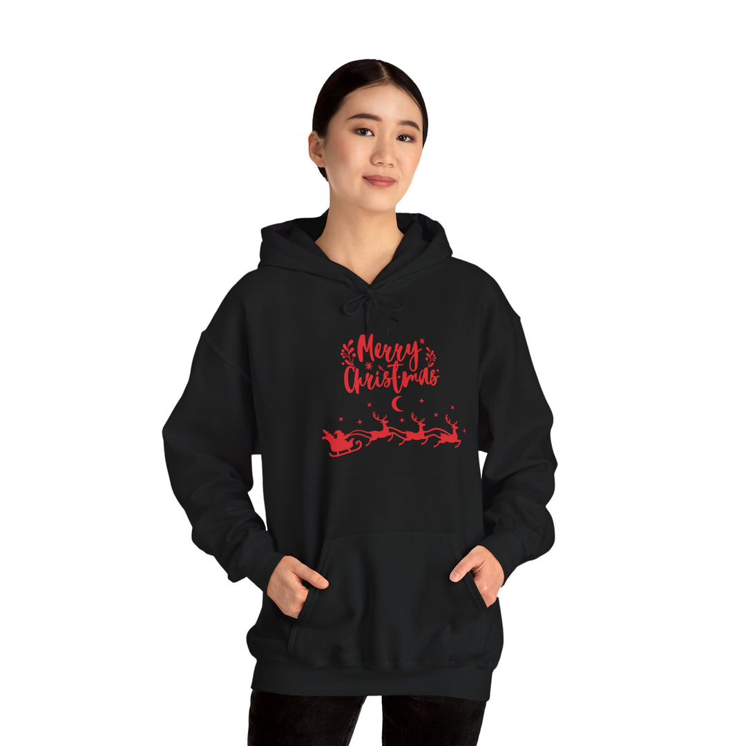 Merry Christmas Unisex Hooded Sweatshirt, Holiday Sweatshirt