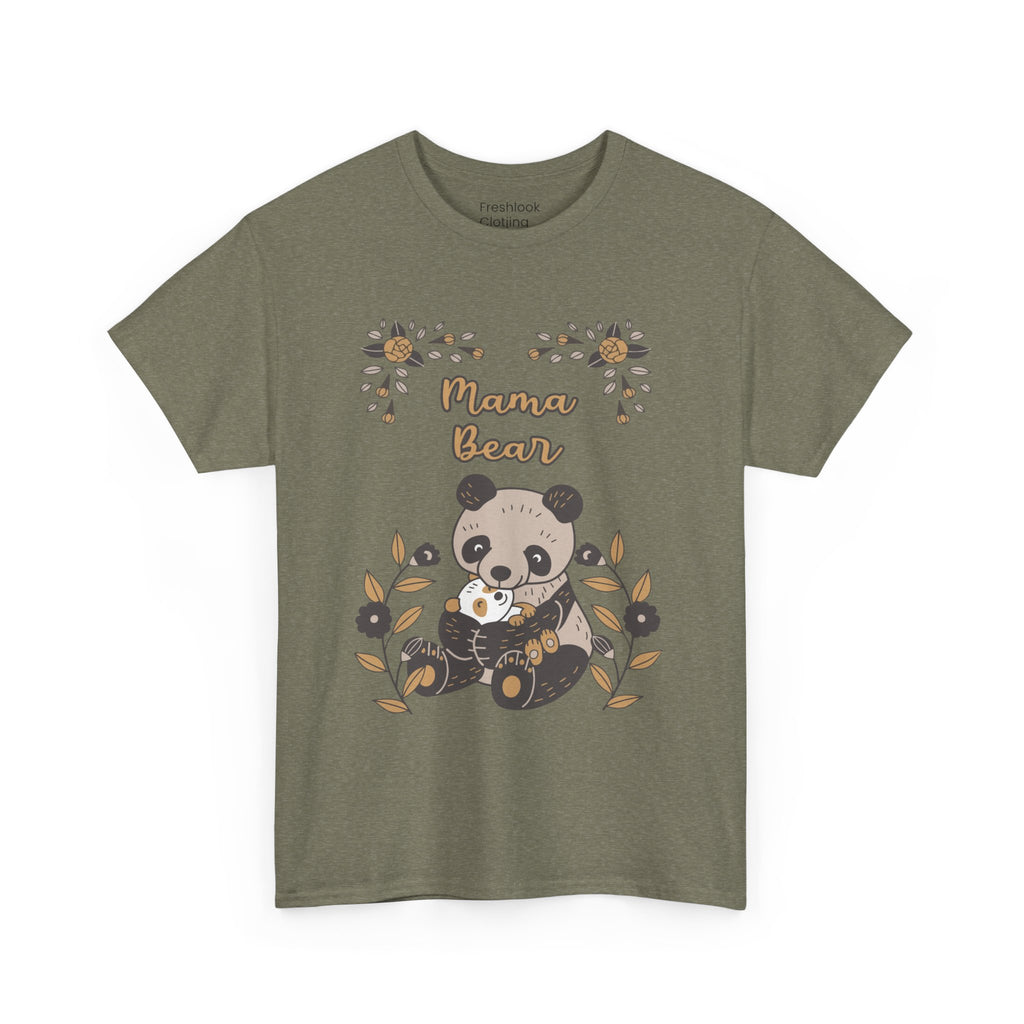 Mom T-Shirt - Mama Bear with Cute Panda Design