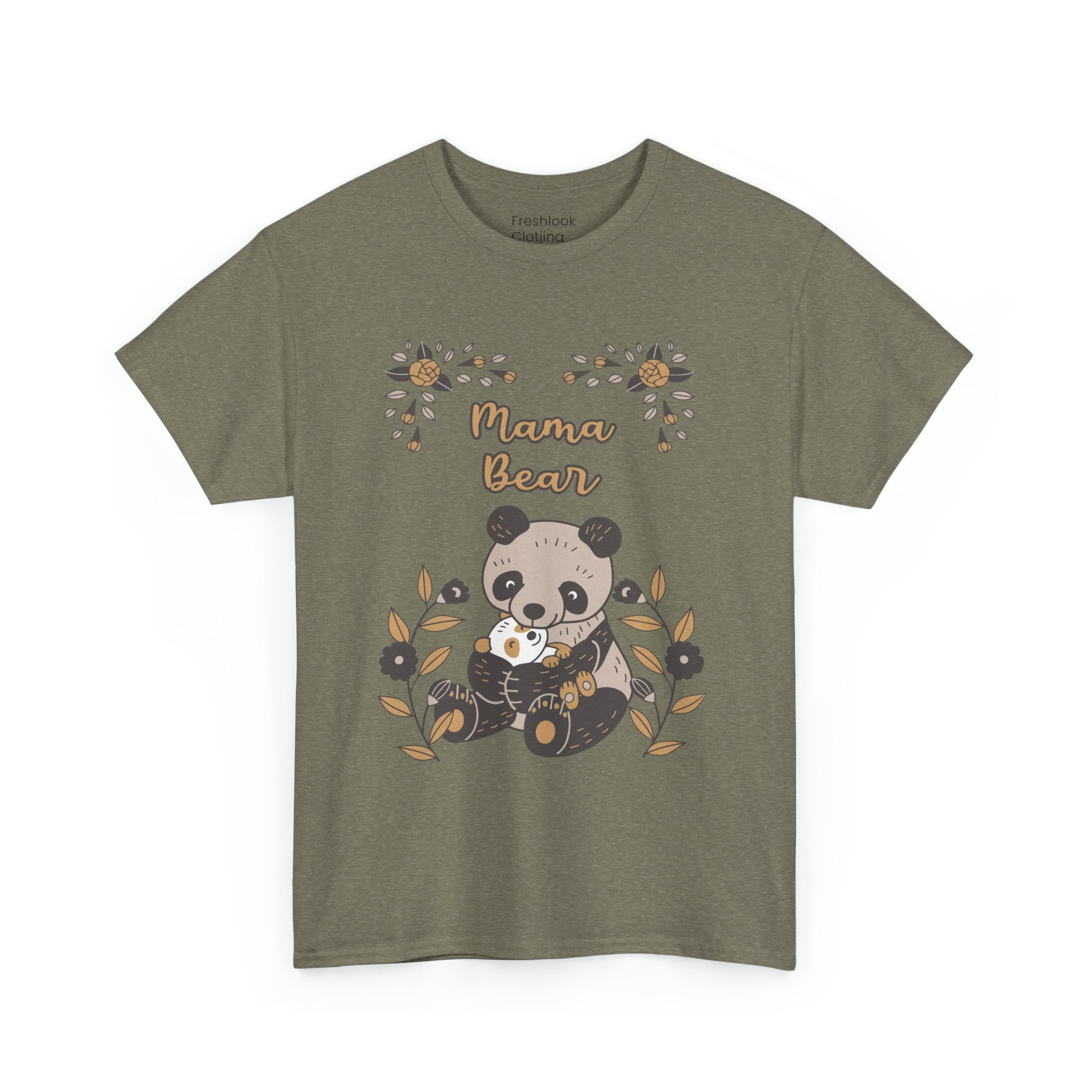 Mom T-Shirt - Mama Bear with Cute Panda Design