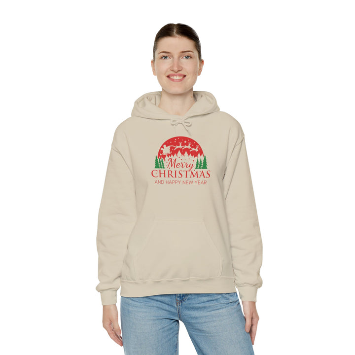 Merry Christmas Hoodie - Festive Red & Green Holiday Sweatshirt