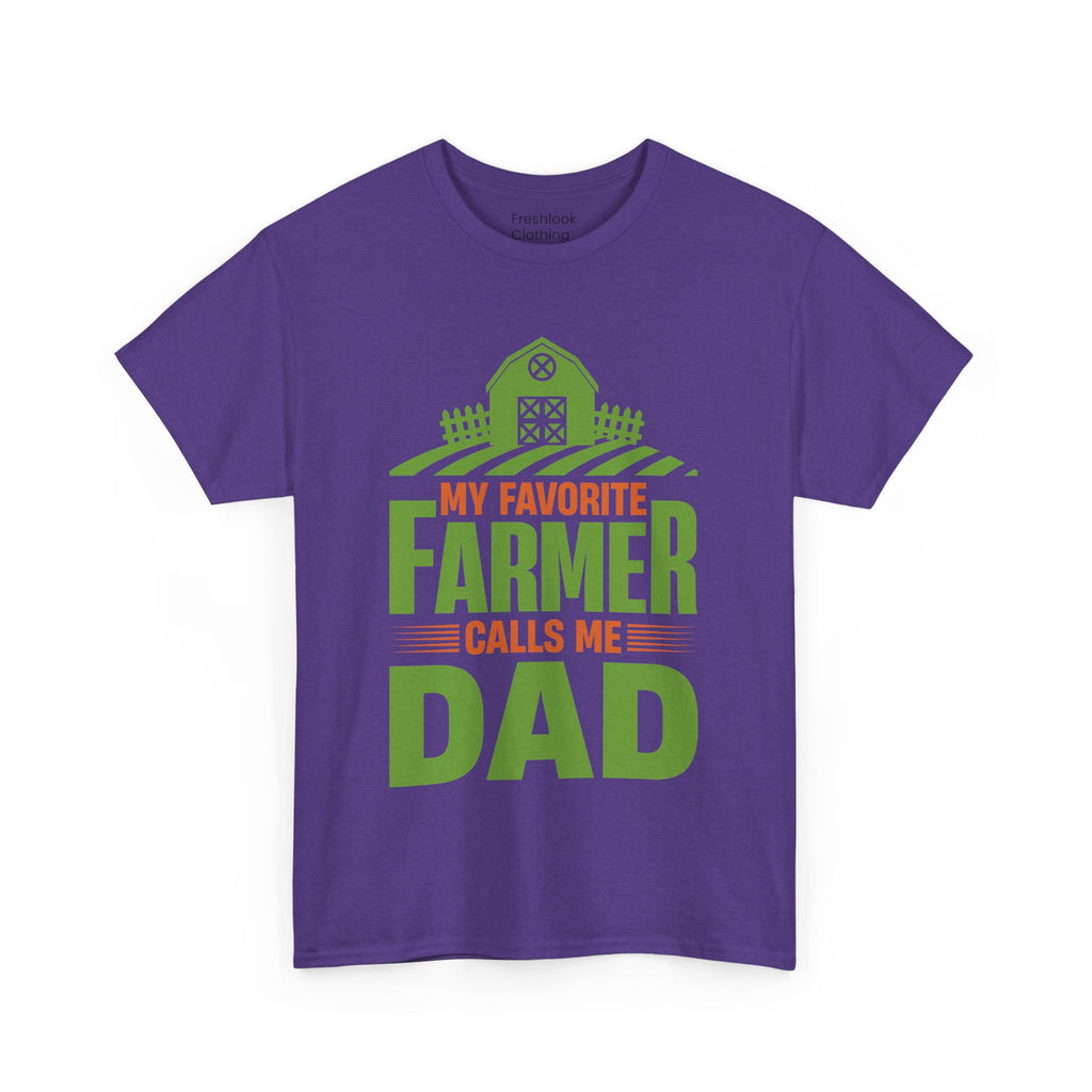 Dad's T-Shirt - My Favorite Farmer Calls Me Dad Design