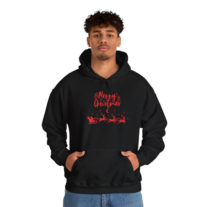 Merry Christmas Unisex Hooded Sweatshirt, Holiday Sweatshirt