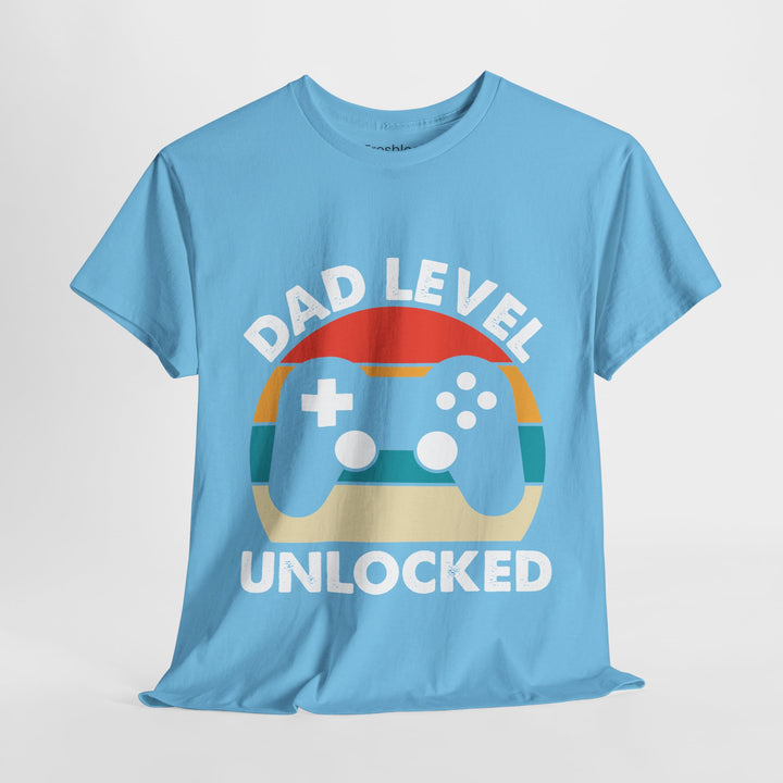 Dad's T-Shirt - Dad Level Unlocked Design