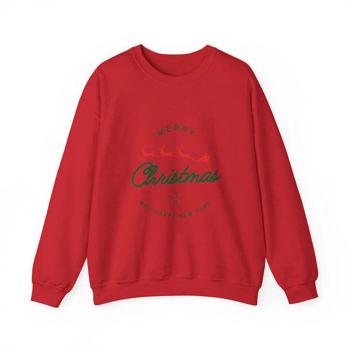 Christmas Crewneck Sweatshirt - 'Merry Christmas' Santa Sleigh Holiday Sweatshirt